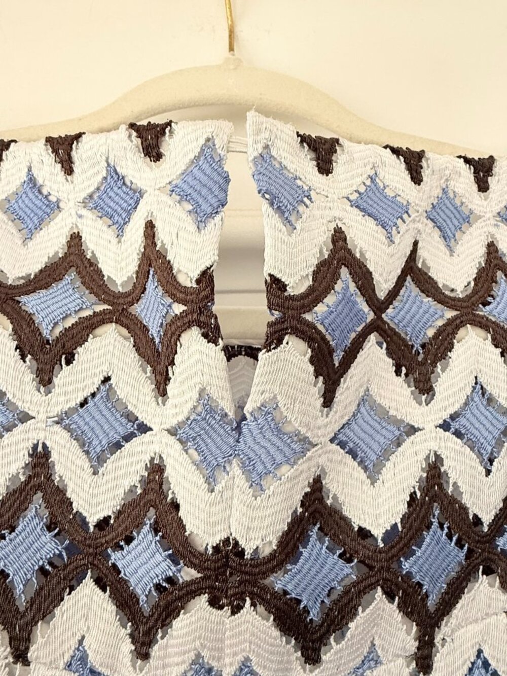 {SONIA BOGNER} LACED PULLOVER TOP SIZE 6 (EU 36) - Picture 7 of 10